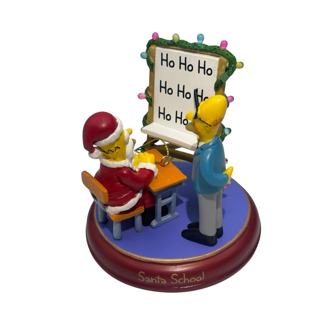 The Simpsons "Santa School" Illuminated Christmas Ornament Bradford Exchange